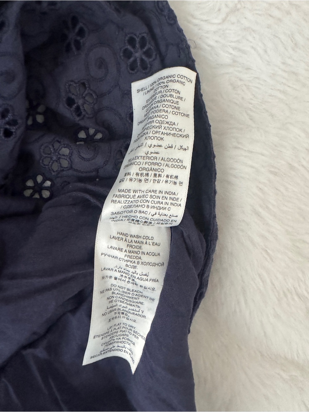 Dôen Quinn Dress - Adriatic Eyelet / navy blue/ xxs/ NWT - Picture 7 of 11